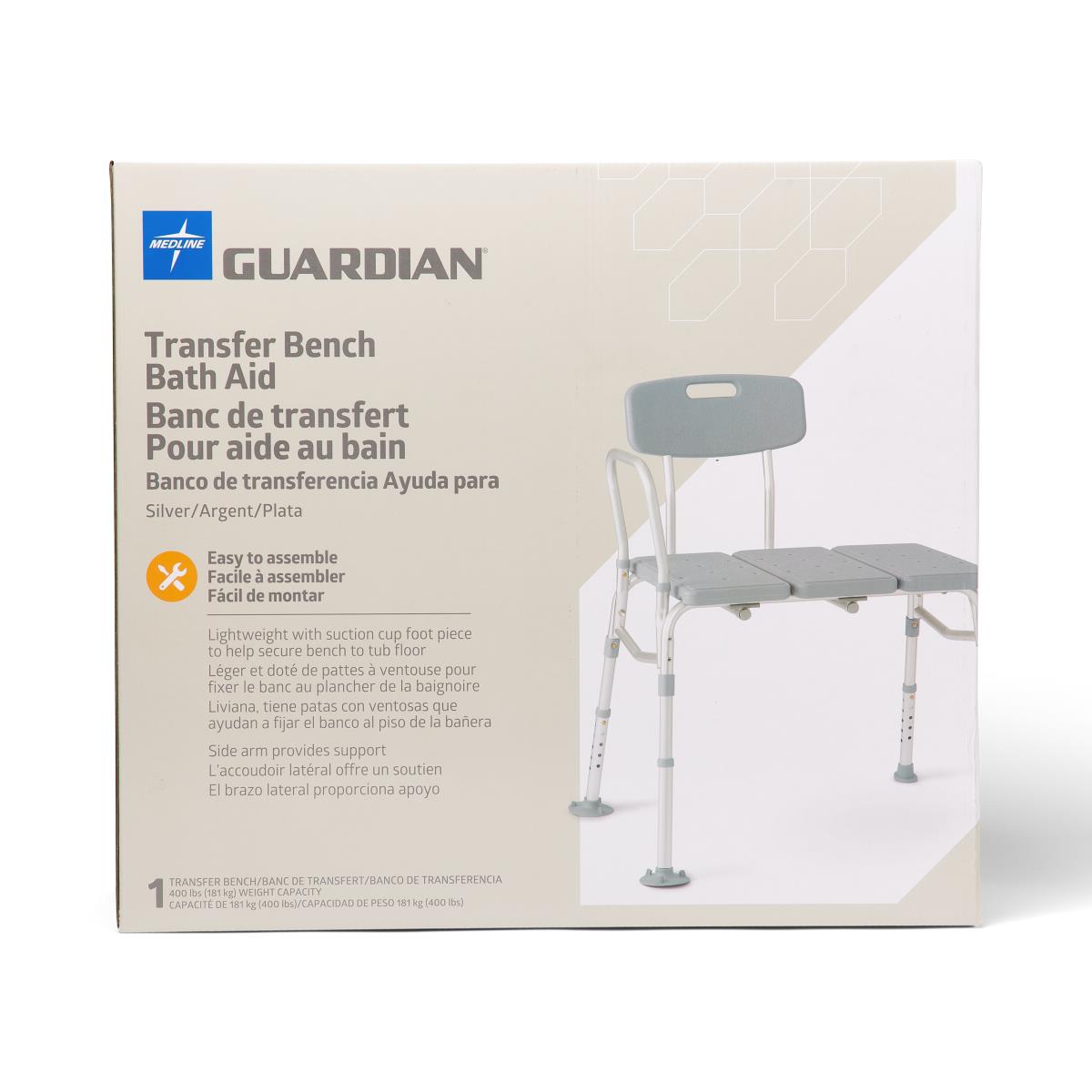 Pro Basic Transfer Bench Transfer Bench with Back – Bexar Care Home Medical Equipment