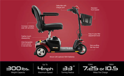 Go Go Elite Traveller 3-Wheel Scooter